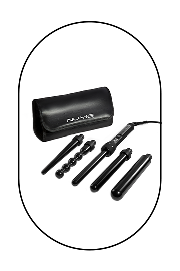 Lustrum 5-in-1 Tourmaline Ceramic Curling Wand Set Lustrum 5-in-1 Tourmaline Ceramic Curling Wand Set